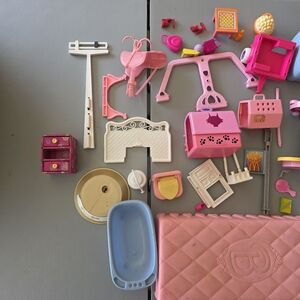 Vintage Mattel Barbie/Other 80s 90s Mixed Lot Of 45 Accessories & Furniture